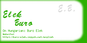 elek buro business card